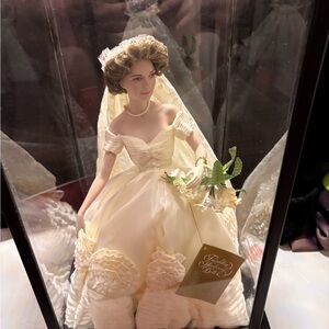 Elegant Jacqueline Kennedy Bridal Doll with Cream Gown 16 inches